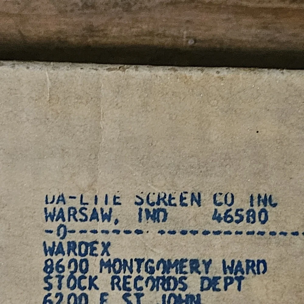 Da-Lite Projector Slide and Movie Screens- Montgomery Ward